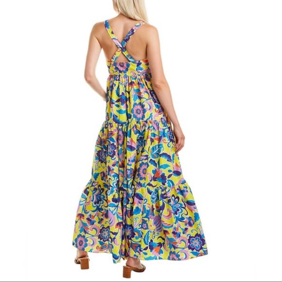 J. Crew | Tiered Taffeta Maxi Dress in Curly Floral NWT - Picture 5 of 16
